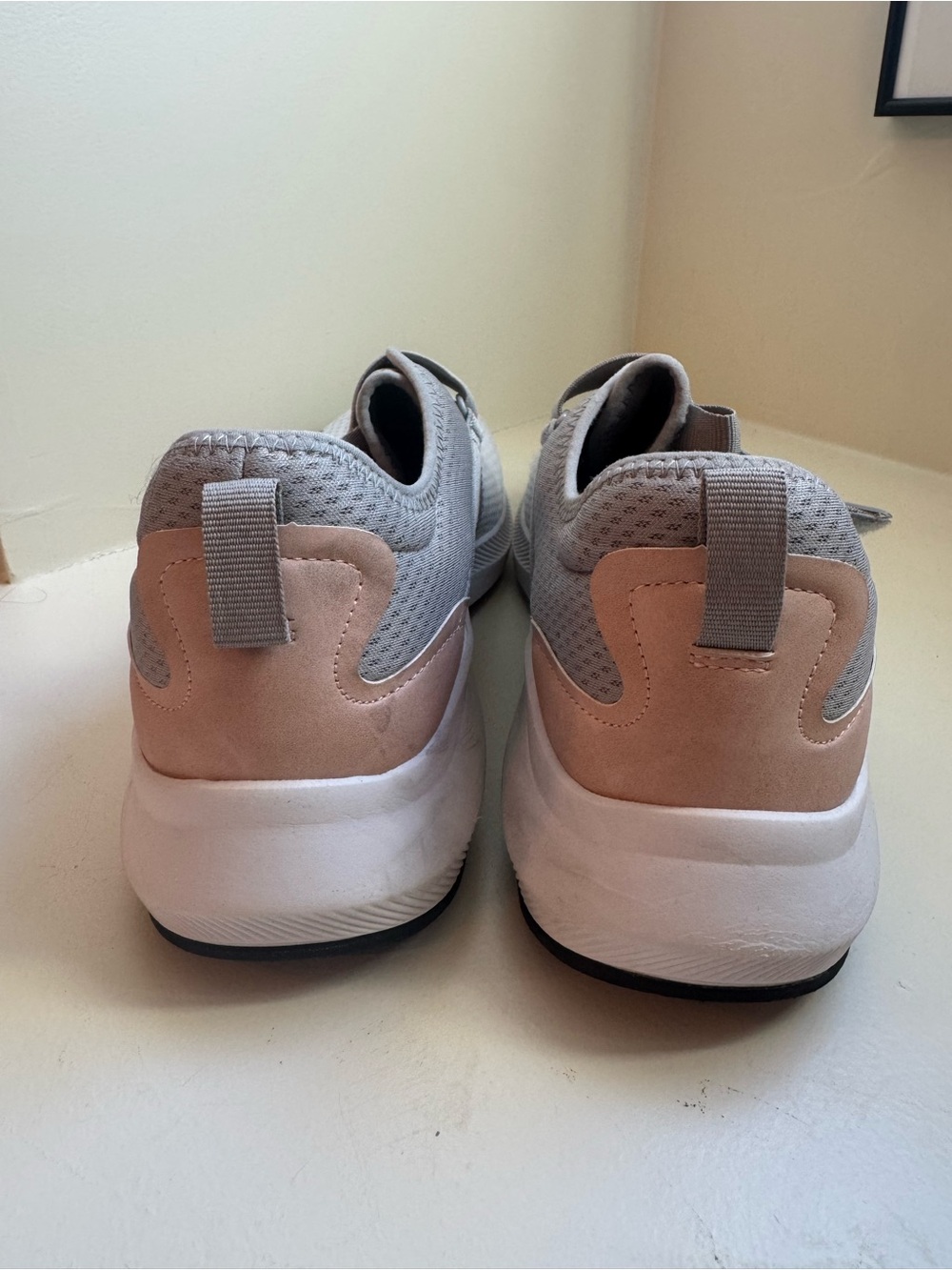 Ryka Light Gray Knit Slip-On Athletic Sneakers - Picture 3 of 5